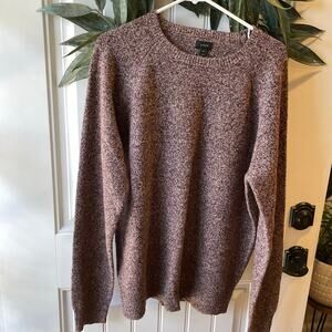 J crew mens LT maroon lambs wool crewneck sweater